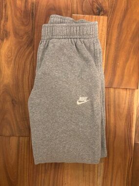 Nike Kids Gray Sweatpants with White Logo